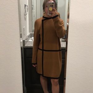 Tan with black lines sweater